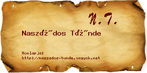 Naszádos Tünde névjegykártya