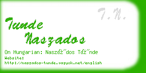 tunde naszados business card